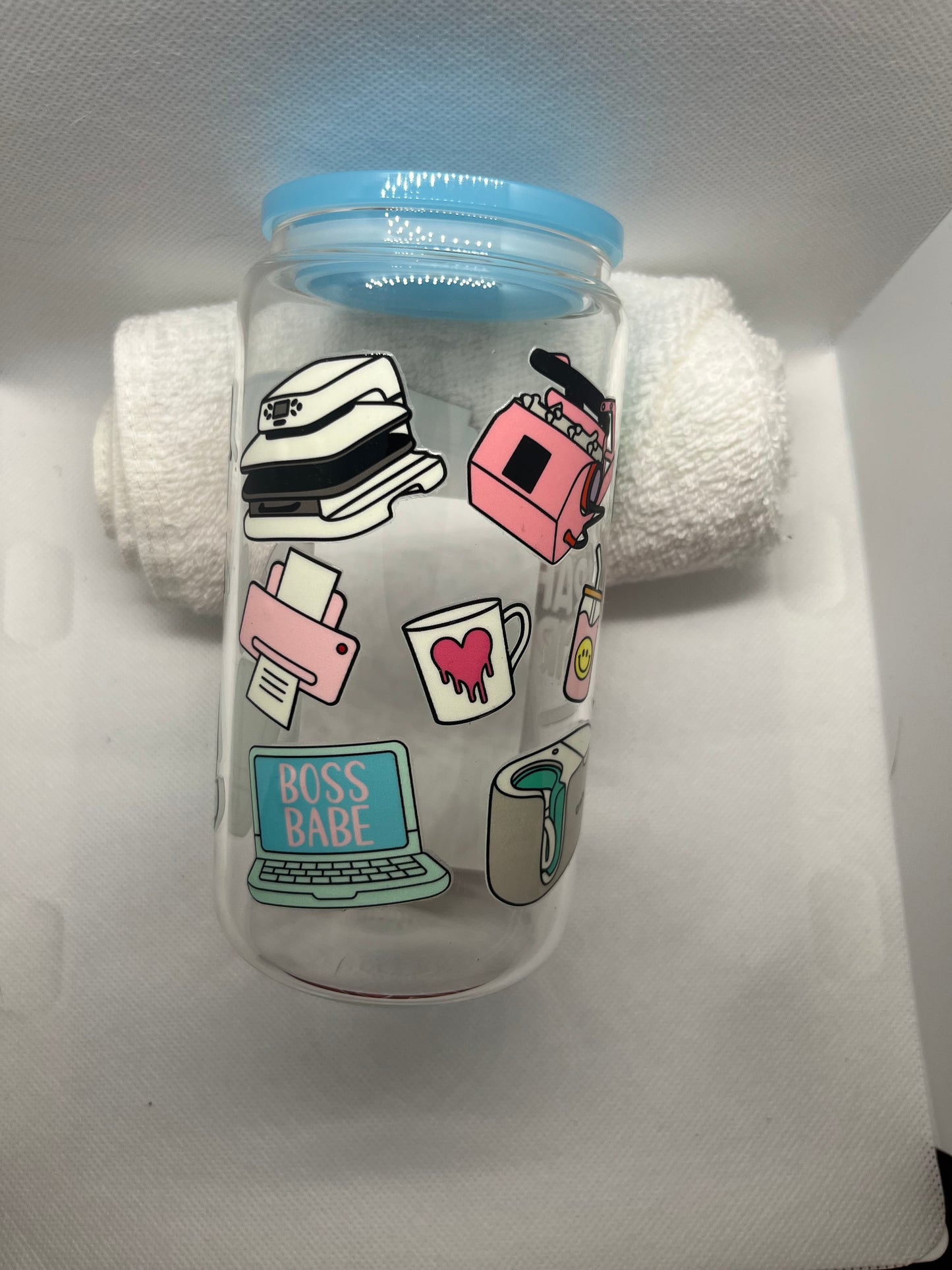 Crafty Girl Glass Tumbler