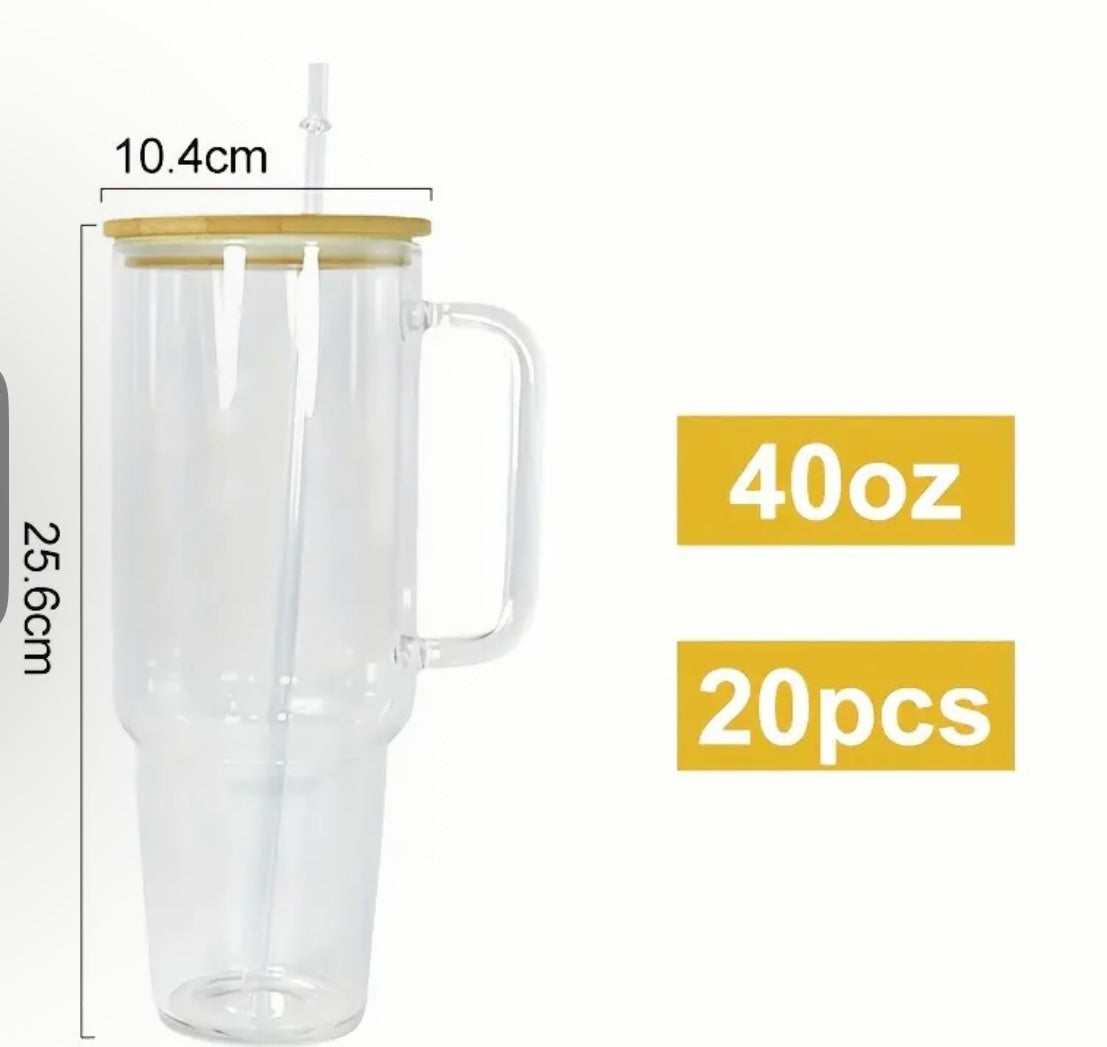 40 Oz Glass Cup