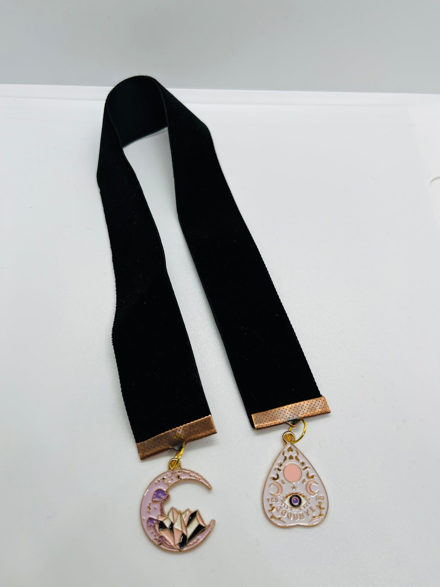 Pink Mystic Ouija-Style Ribbon Bookmark