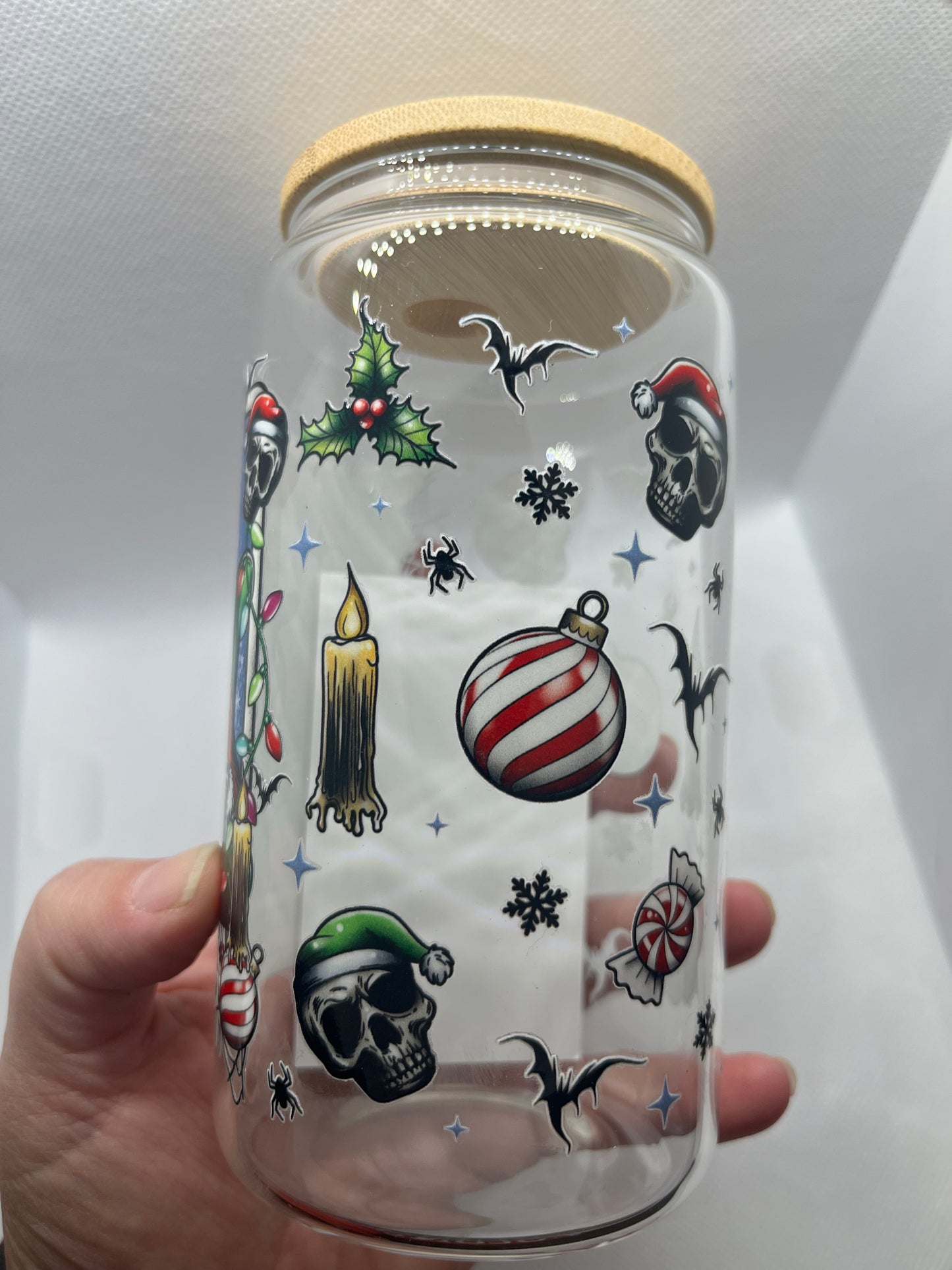The Cryptmas Spooky Christmas Glass Can Tumbler