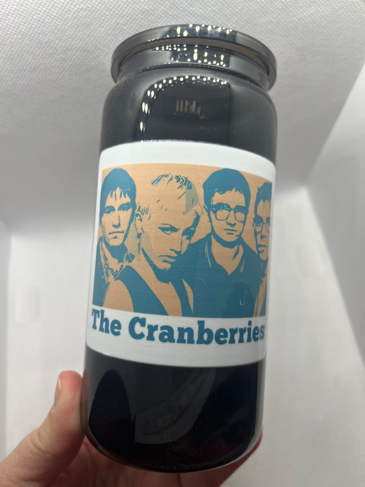 The Cranberries 90s Alternative–Inspired Black Glass Tumbler