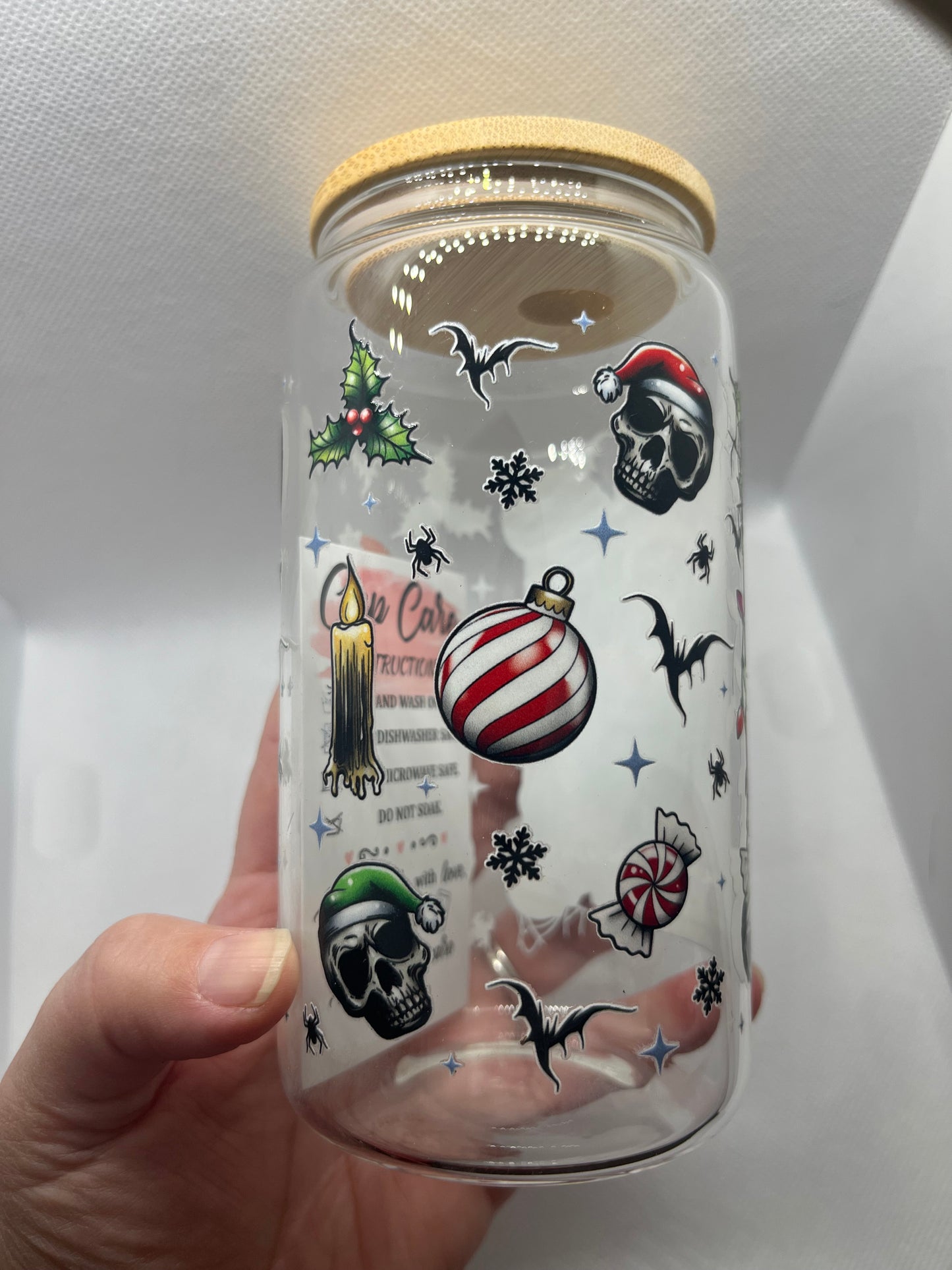 The Cryptmas Spooky Christmas Glass Can Tumbler