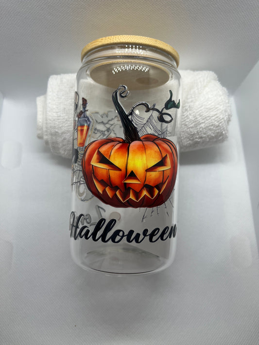 Halloween/Love/Peace Glass Cup