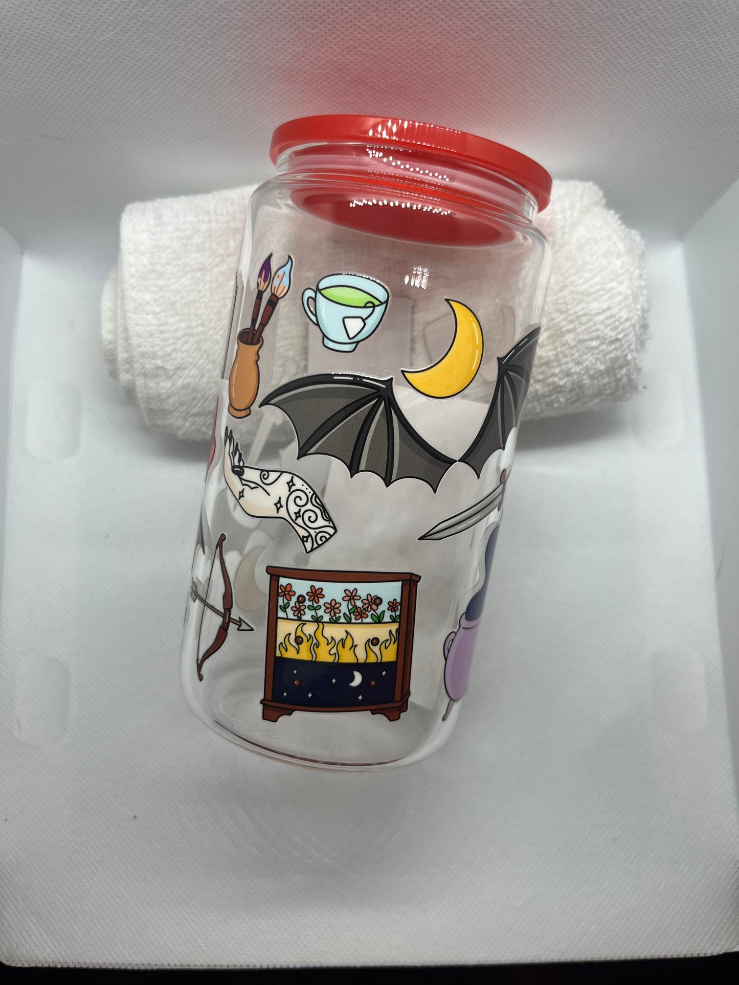 Spooky Fantasy Aesthetic Glass Tumbler