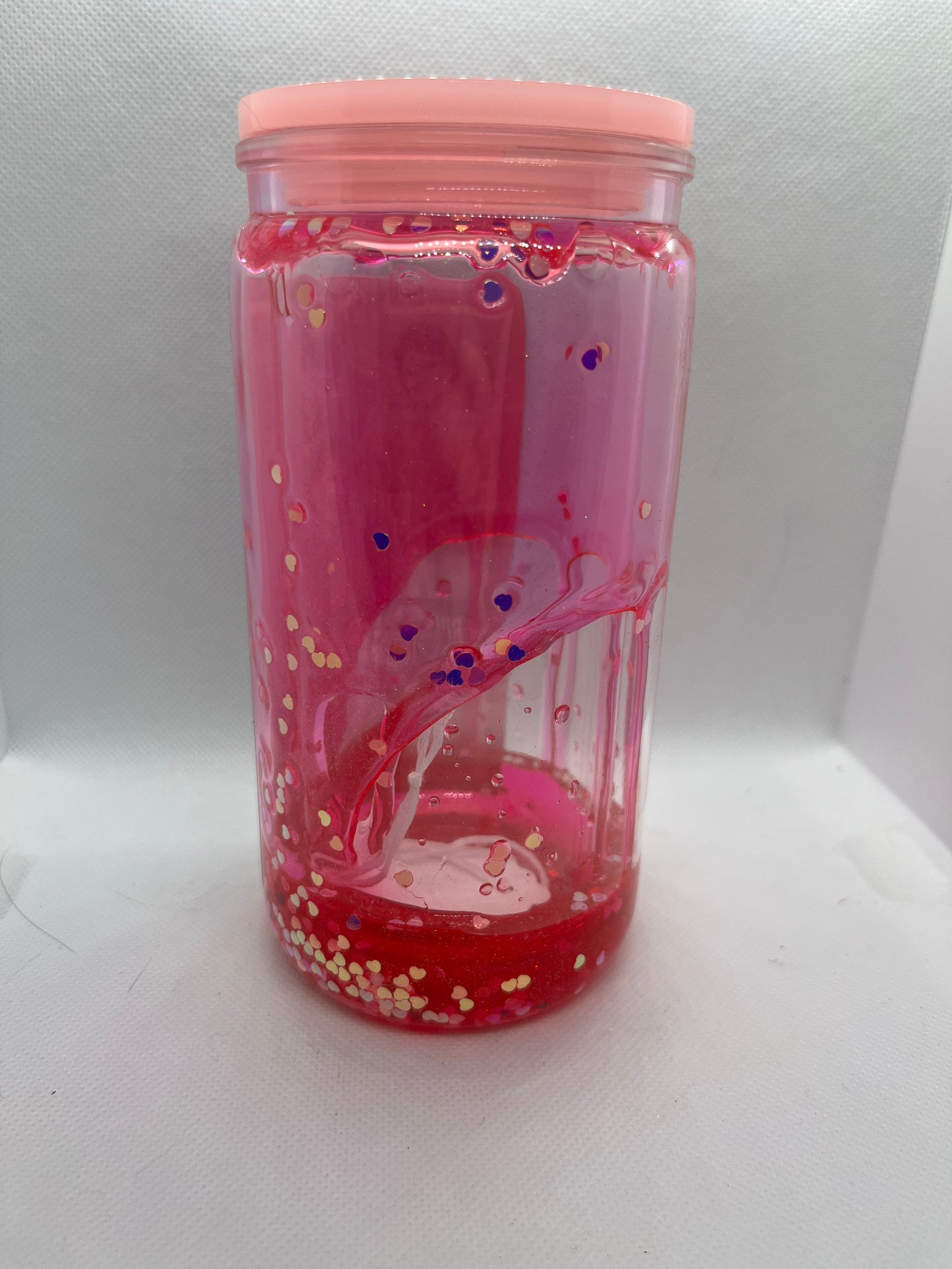 Pretty in Pink Plastic Tumbler – 16 oz