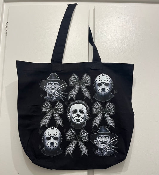 Horror Icons Bow Tote Bag