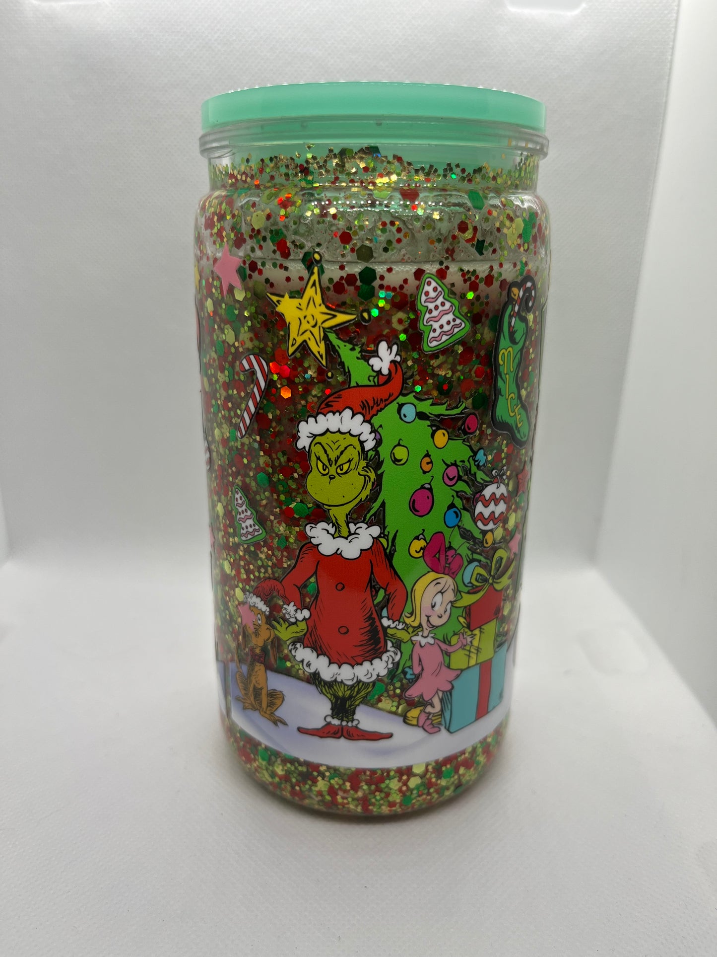 Holiday Attitude Glitter Snow Globe Tumbler – 16 oz