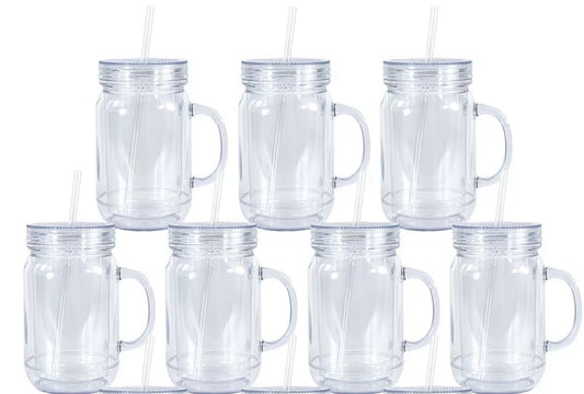 20 Oz Mason Jar Snow globe Tumbler