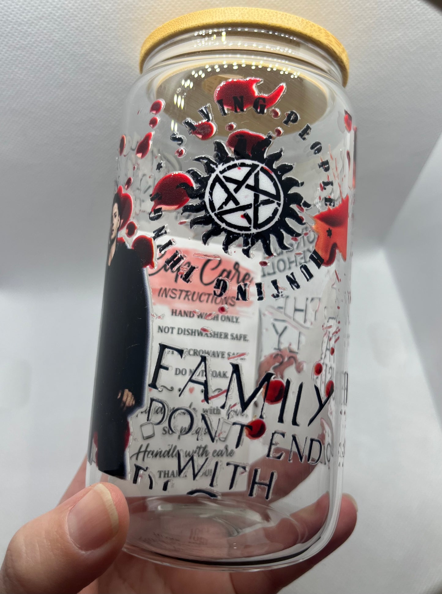 Carry On, My Wayward Son – Supernatural Glass Can Tumbler