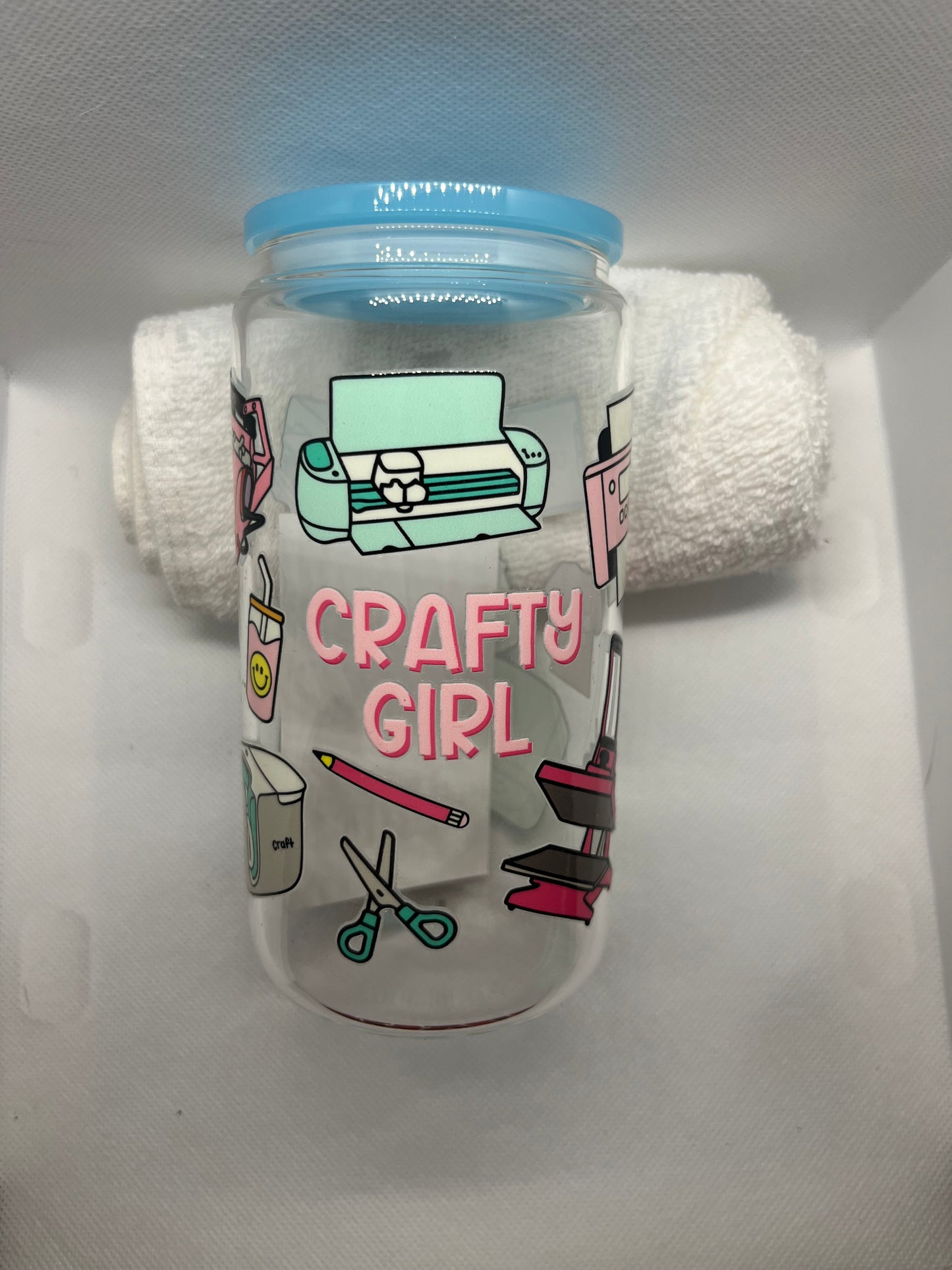 Crafty Girl Glass Tumbler