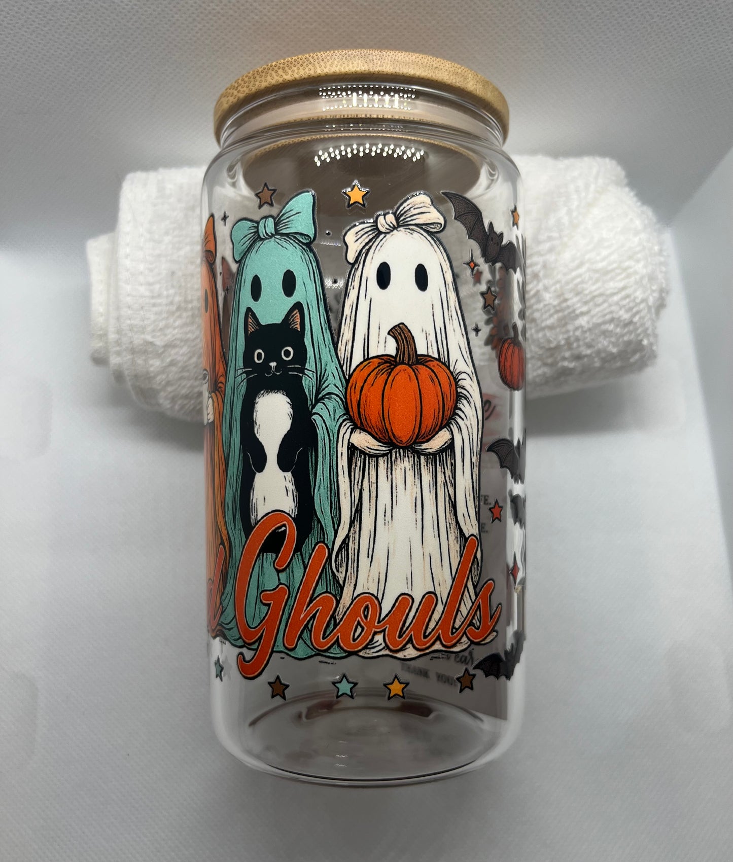 Spooky Ghouls Halloween Glass Tumbler – Squad Ghouls Cup