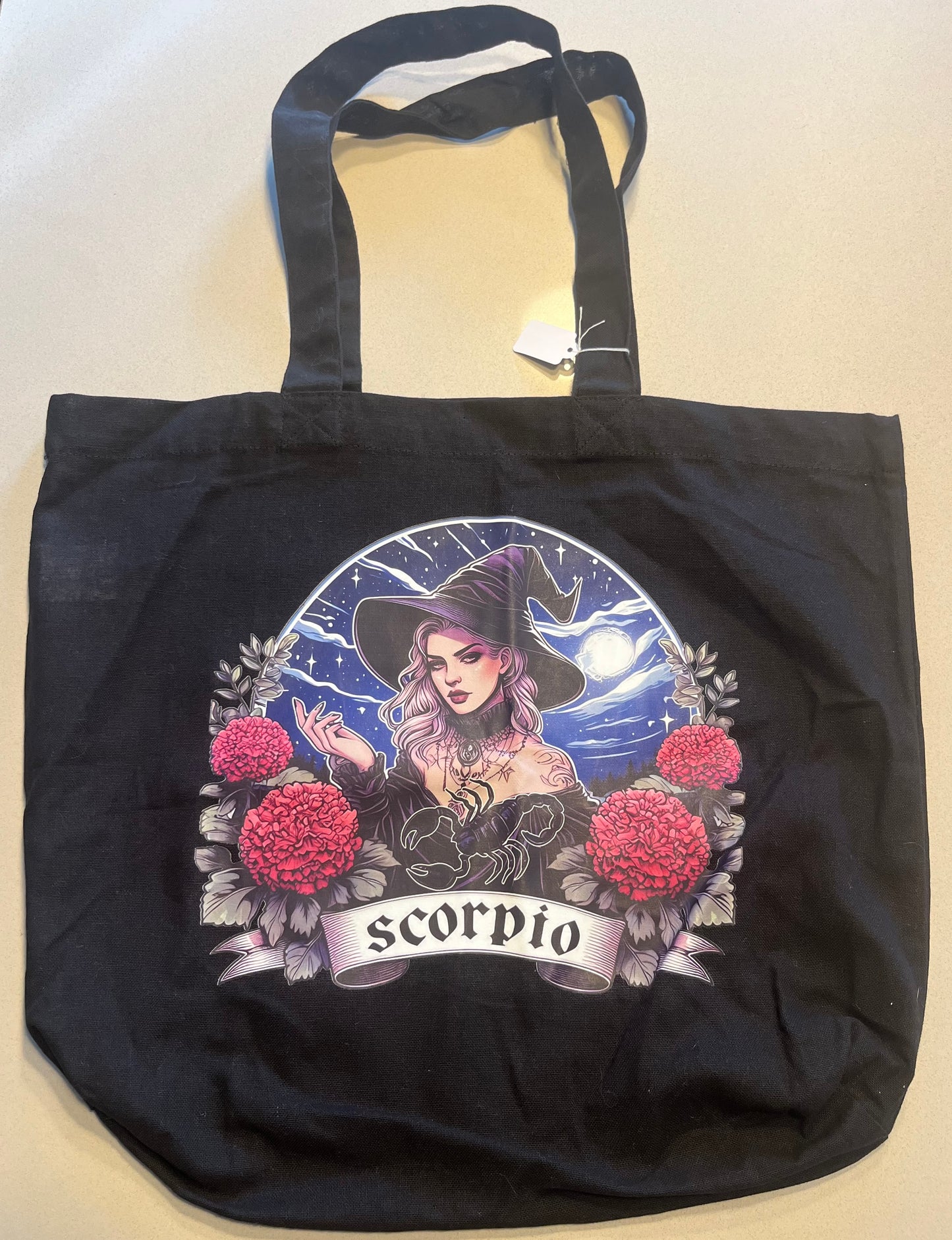 Scorpio Witch Zodiac Tote Bag