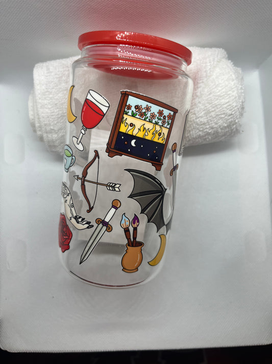 Spooky Fantasy Aesthetic Glass Tumbler