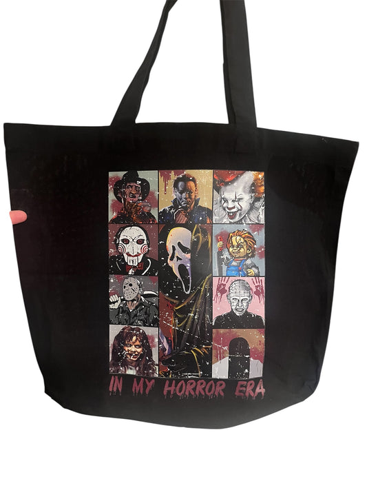 In My Horror Era Tote Bag | Horror Icons Canvas Tote