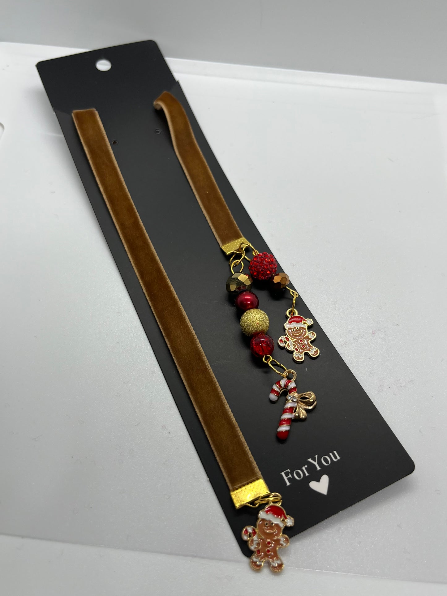 Santa Gingerbread Holiday Ribbon Bookmark