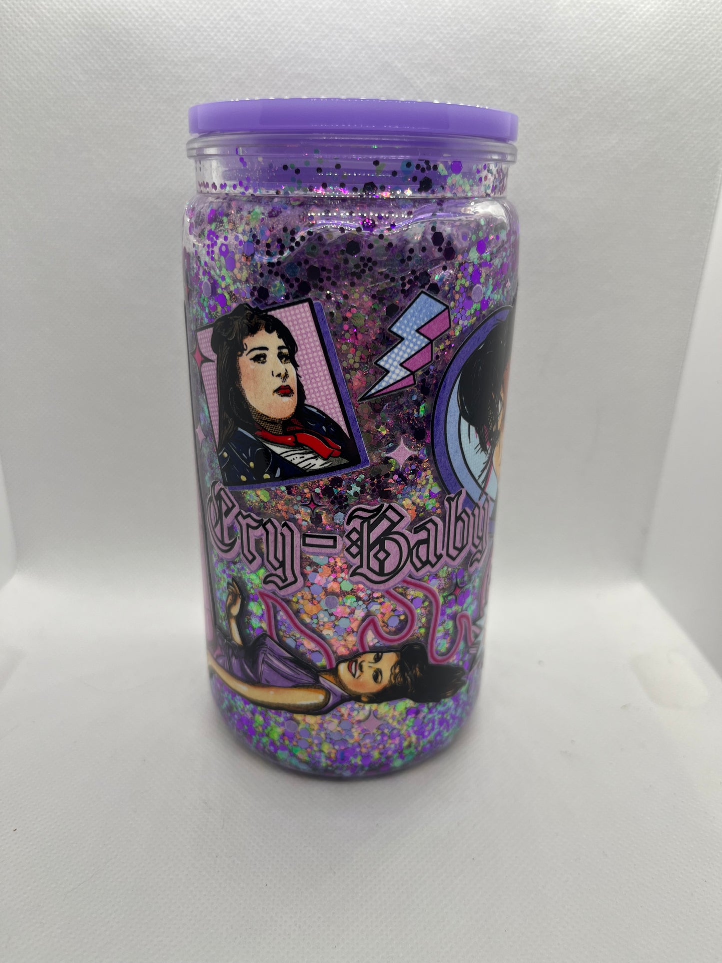 Cry-Baby Pop Art Snow Globe Tumbler – 16 oz