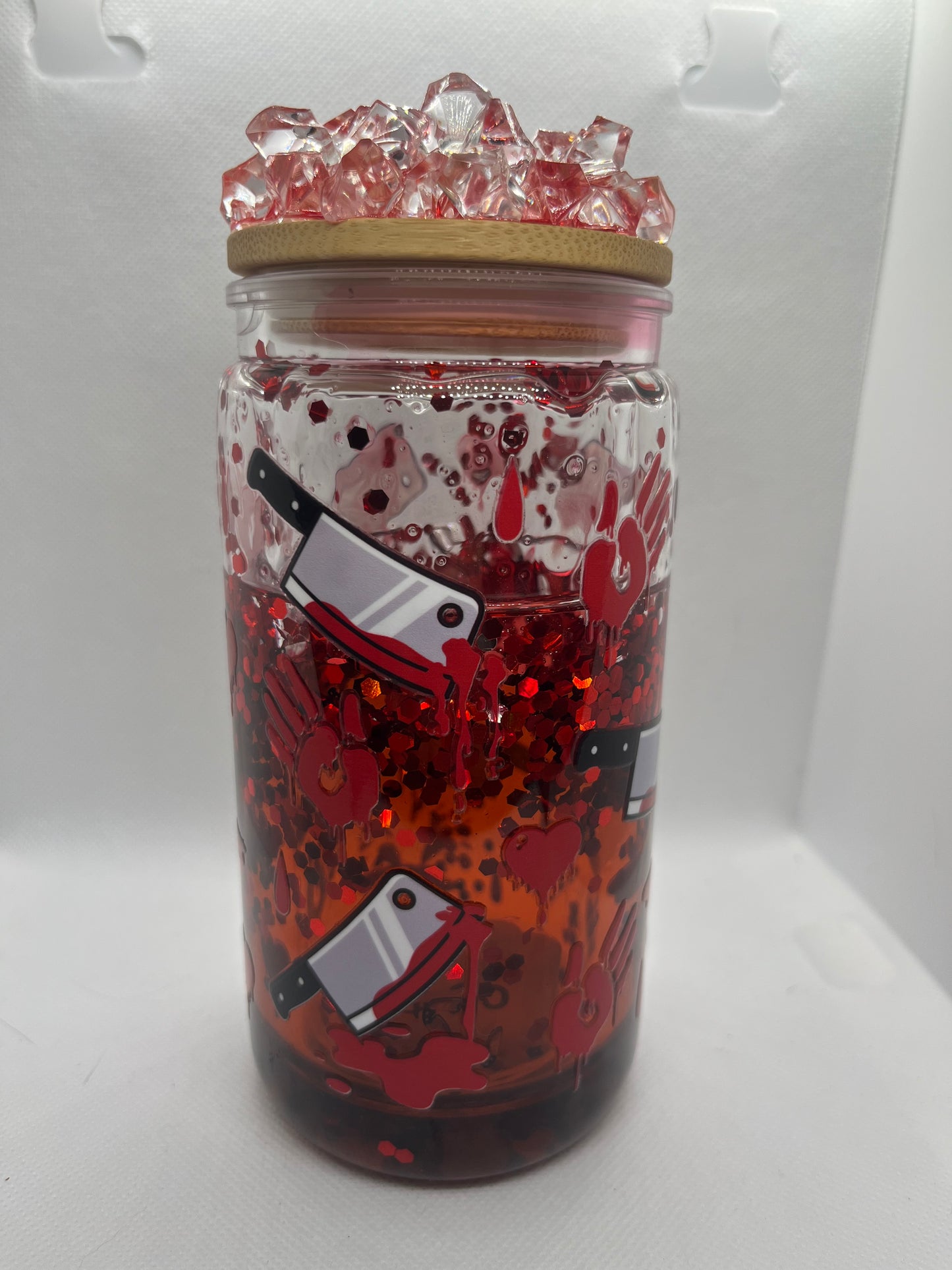 Bloody Cleaver Horror Plastic Tumbler – 16 oz