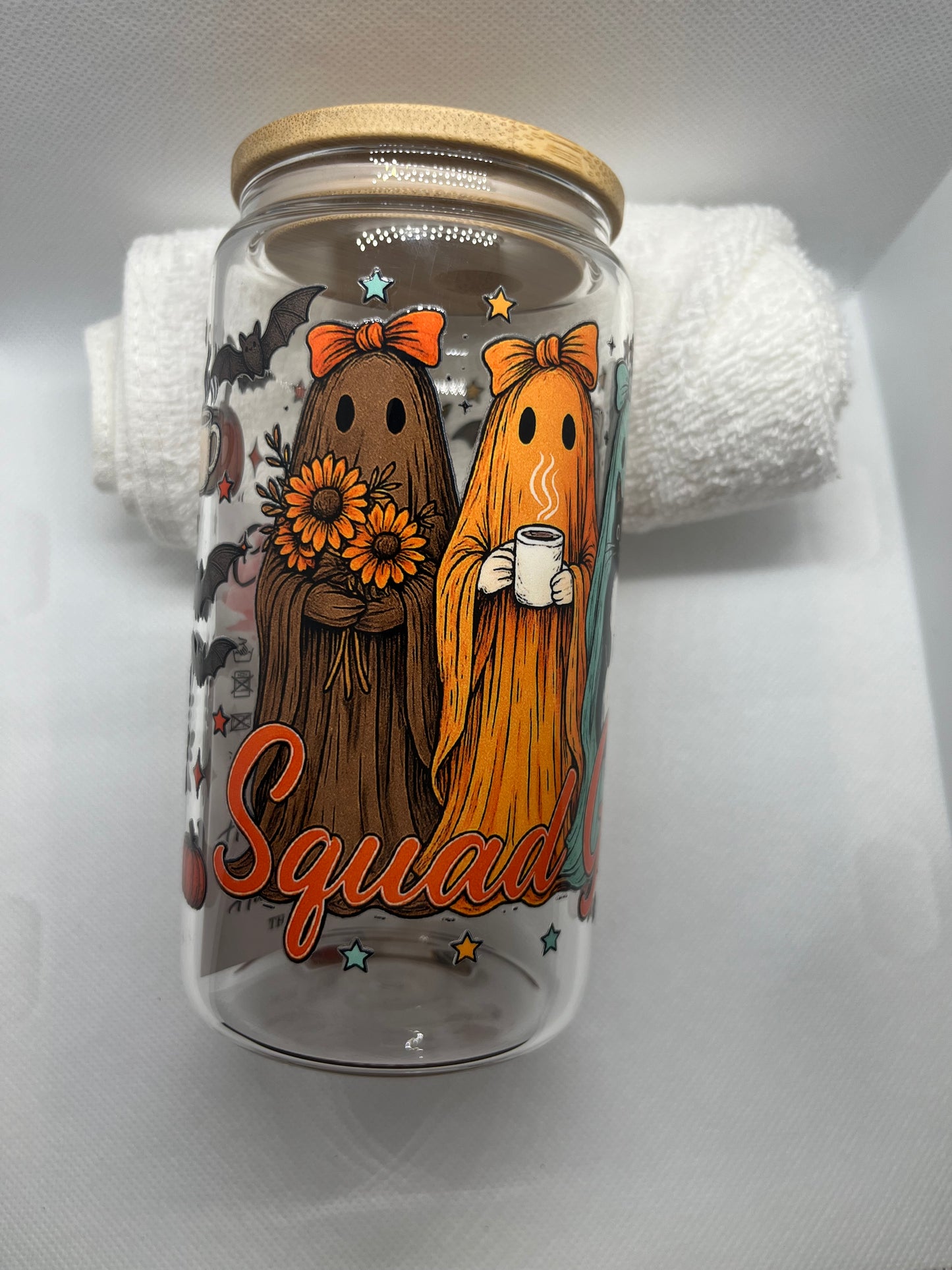 Spooky Ghouls Halloween Glass Tumbler – Squad Ghouls Cup