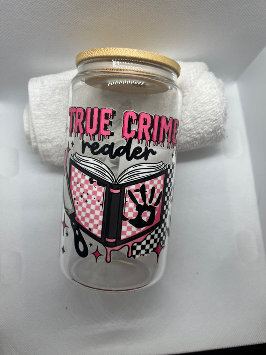 True Crime Reader Glass Cup