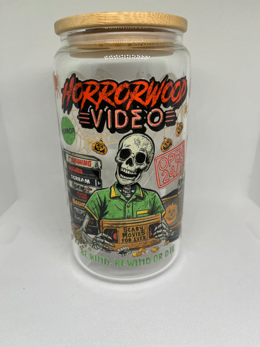 Horrorwood Video Glass Tumbler