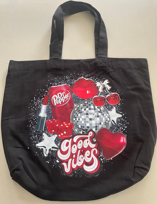 Good Vibes Dr Pepper Aesthetic Tote Bag