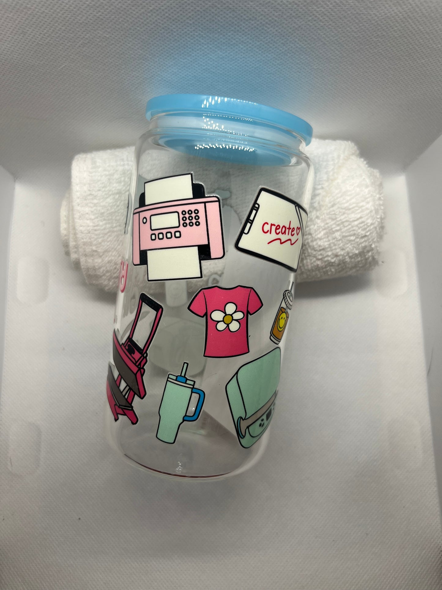 Crafty Girl Glass Tumbler