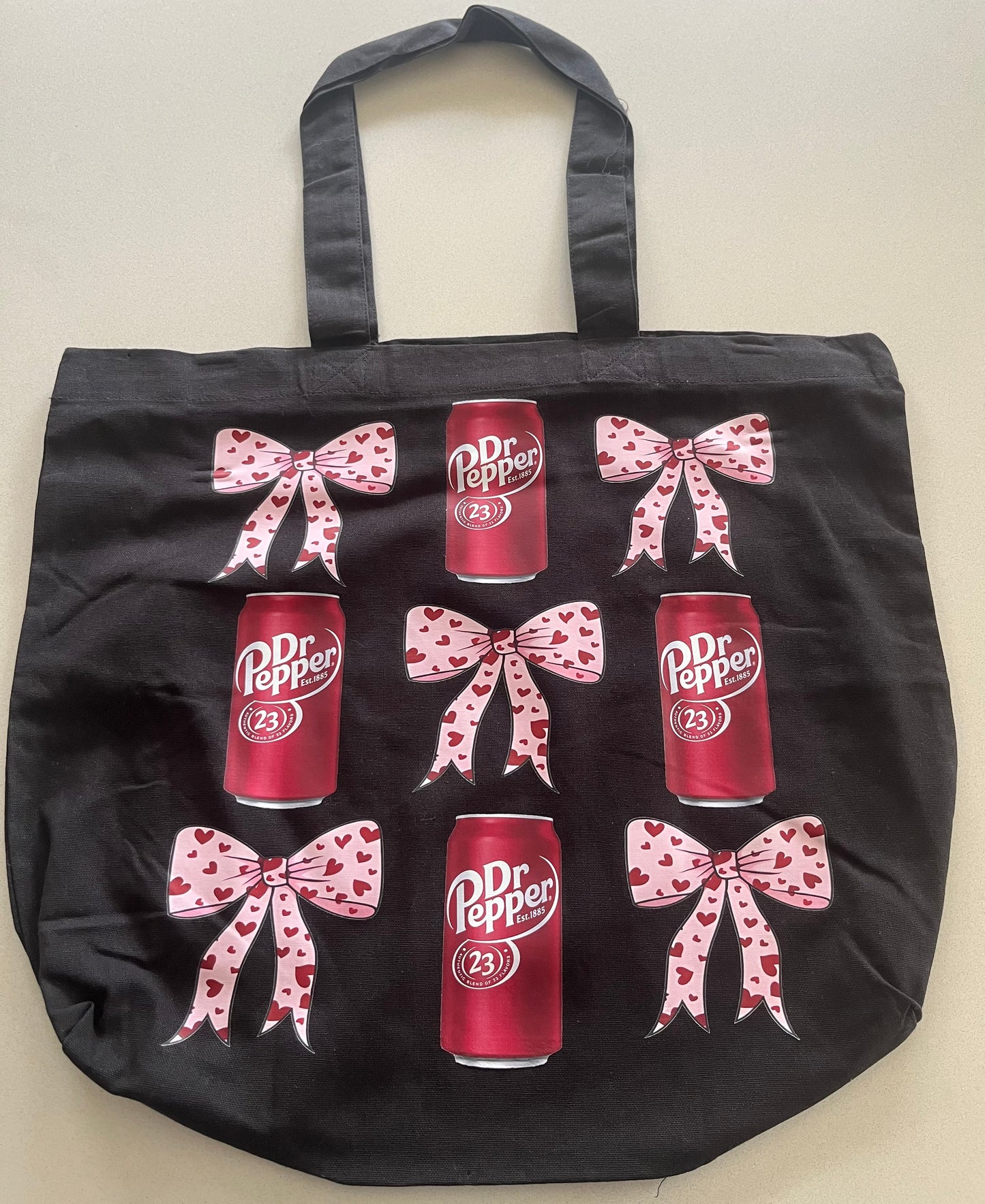 Pink Bows & Soda Tote Bag – Cute Retro Drink Lover Design