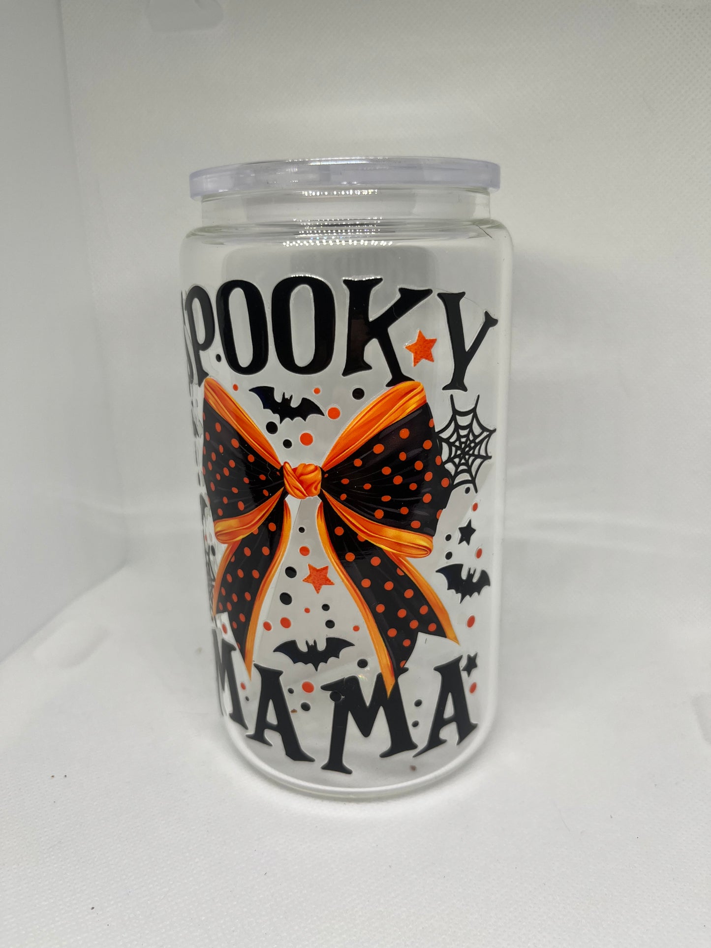 Spooky Mama Glass Tumbler