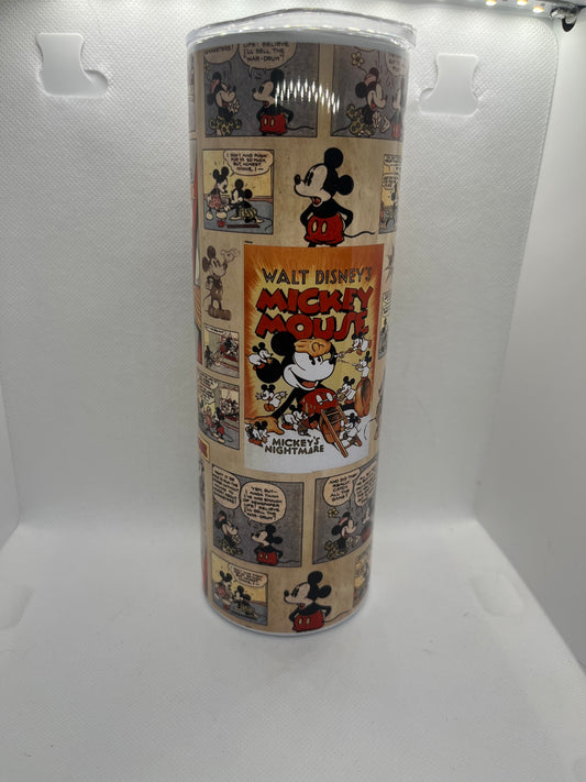 Vintage Mickey Mouse Comic Strip Tumbler