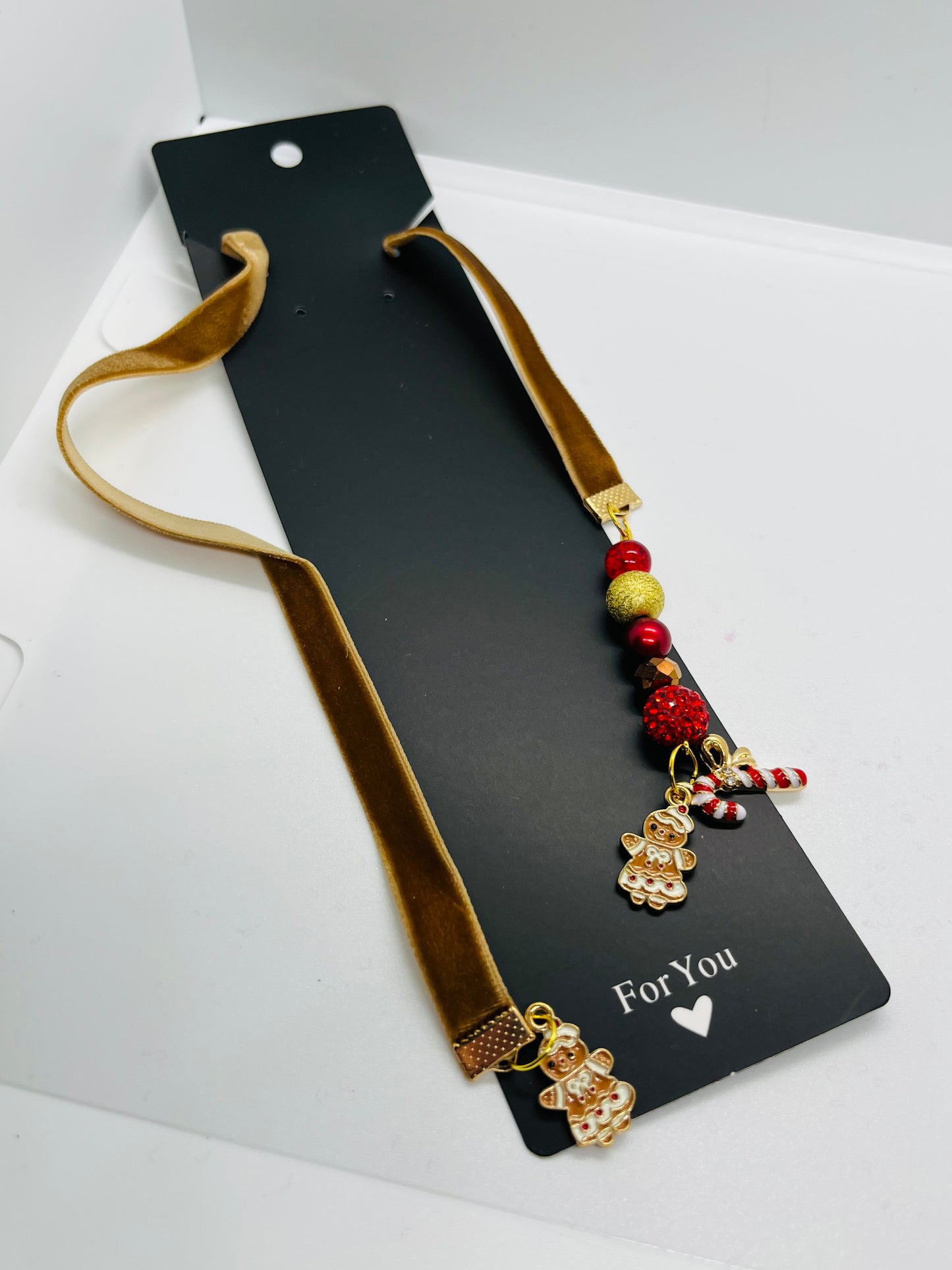Girl Gingerbread Holiday Ribbon Bookmark