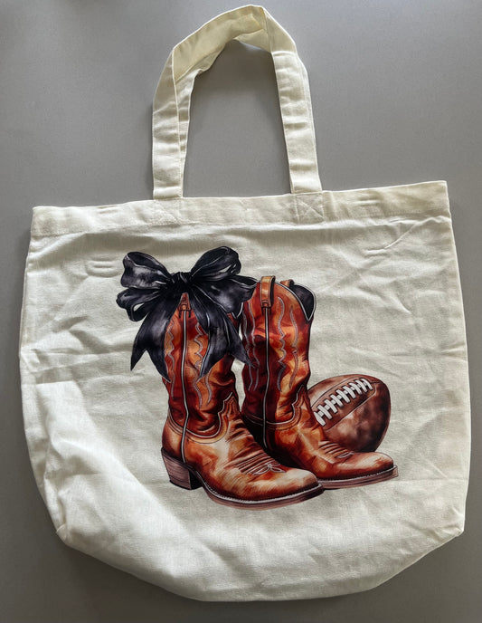Cowgirl Game Day Boots Tote