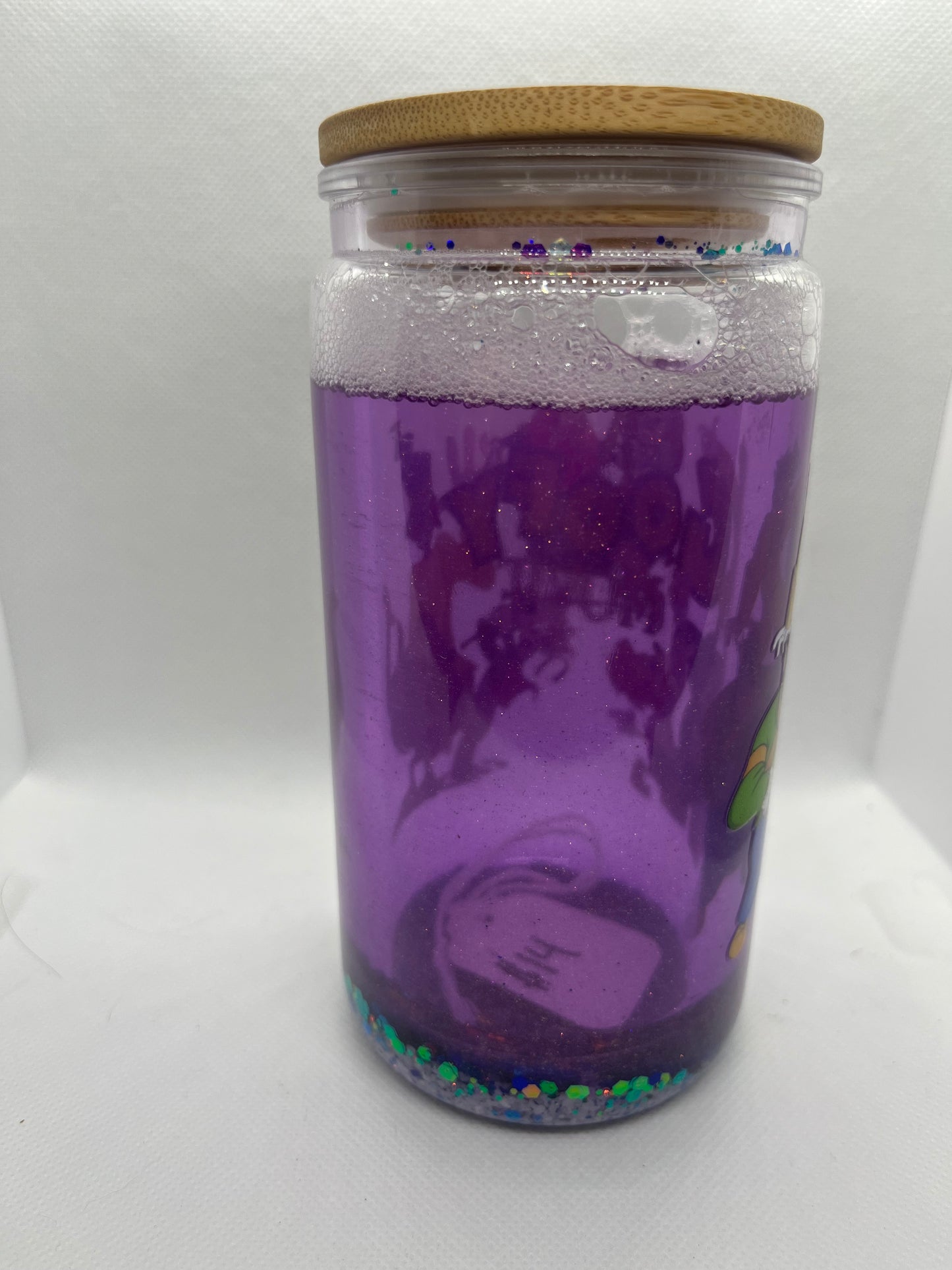 90s Cartoon Crew Glitter Plastic Tumbler – 16 oz