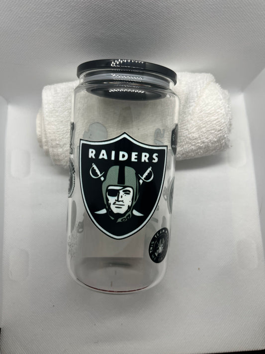 Las Vegas Raiders Glass Tumbler