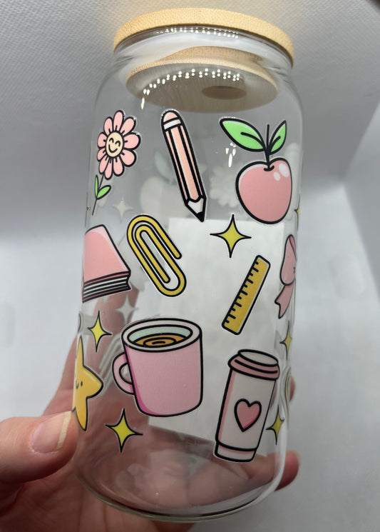 Teacher Inspired Glass Tumbler