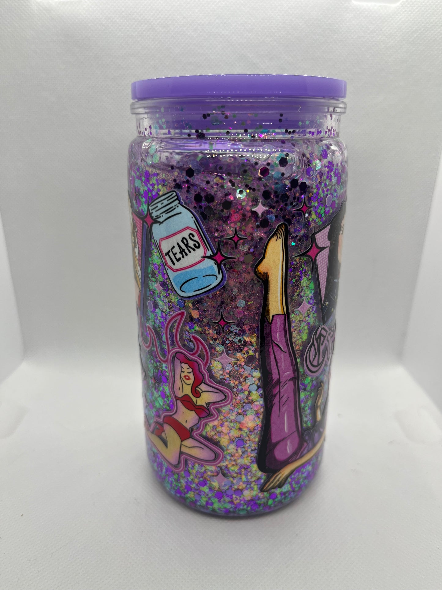 Cry-Baby Pop Art Snow Globe Tumbler – 16 oz