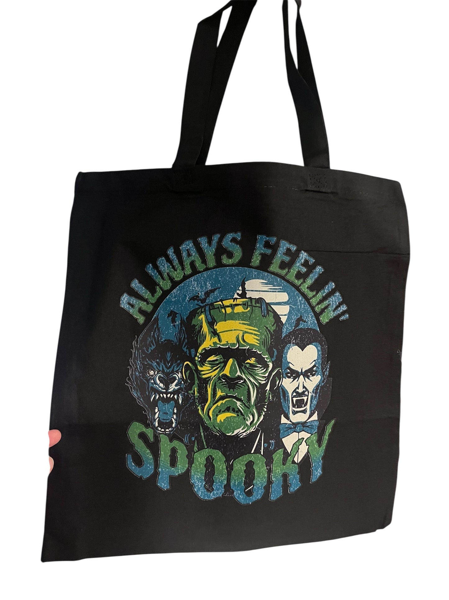 Always Feelin’ Spooky Horror Canvas Tote Bag | Classic Monsters Tote