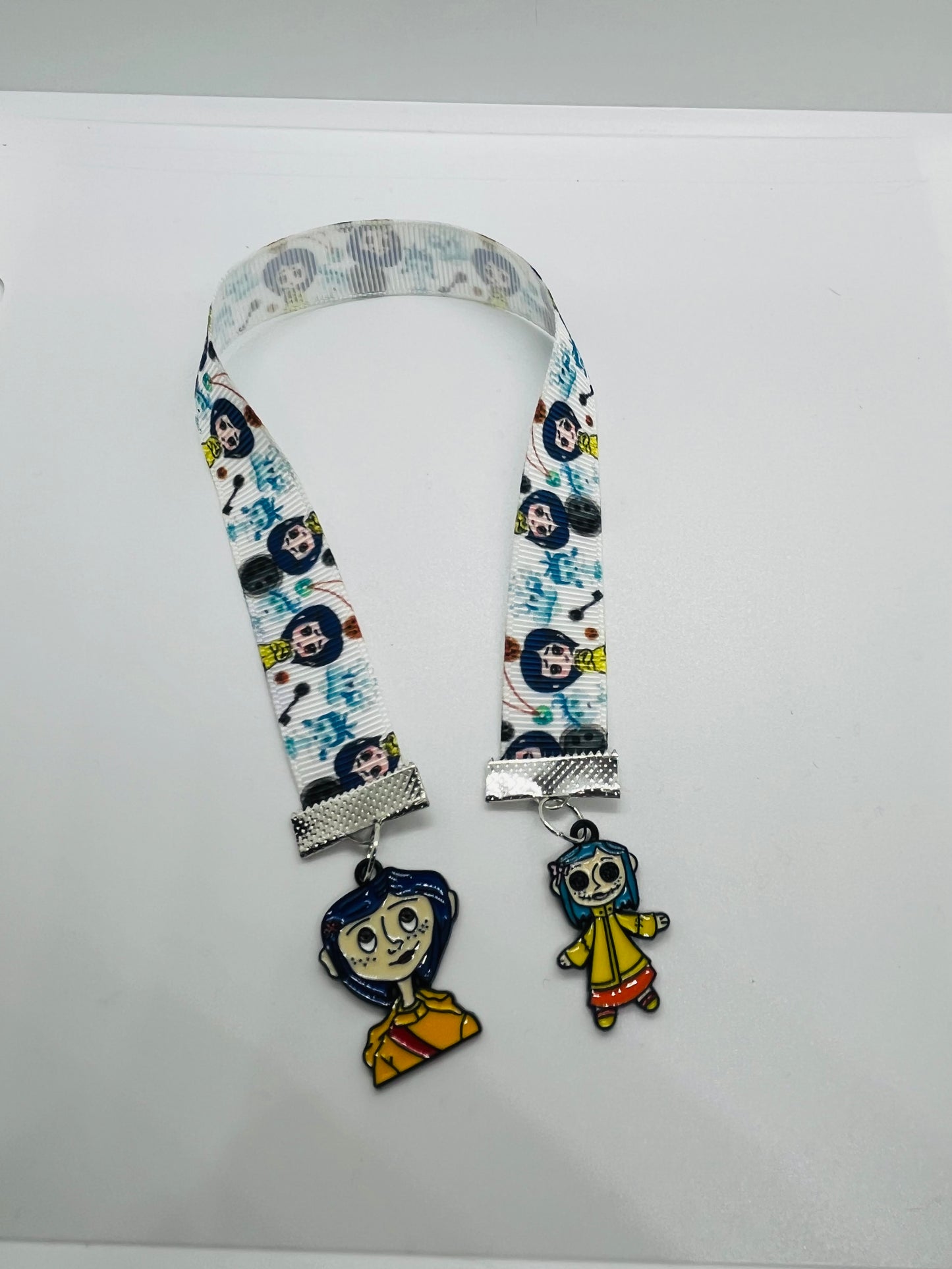 Whimsical Button-Eyed Girl Ribbon Bookmark