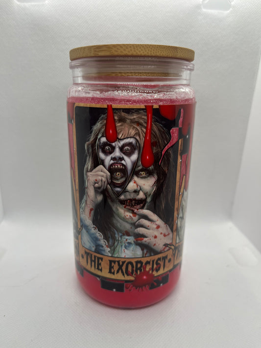 Horror Icons Blood Drip Snow Globe Tumbler – 16 oz Plastic Cup
