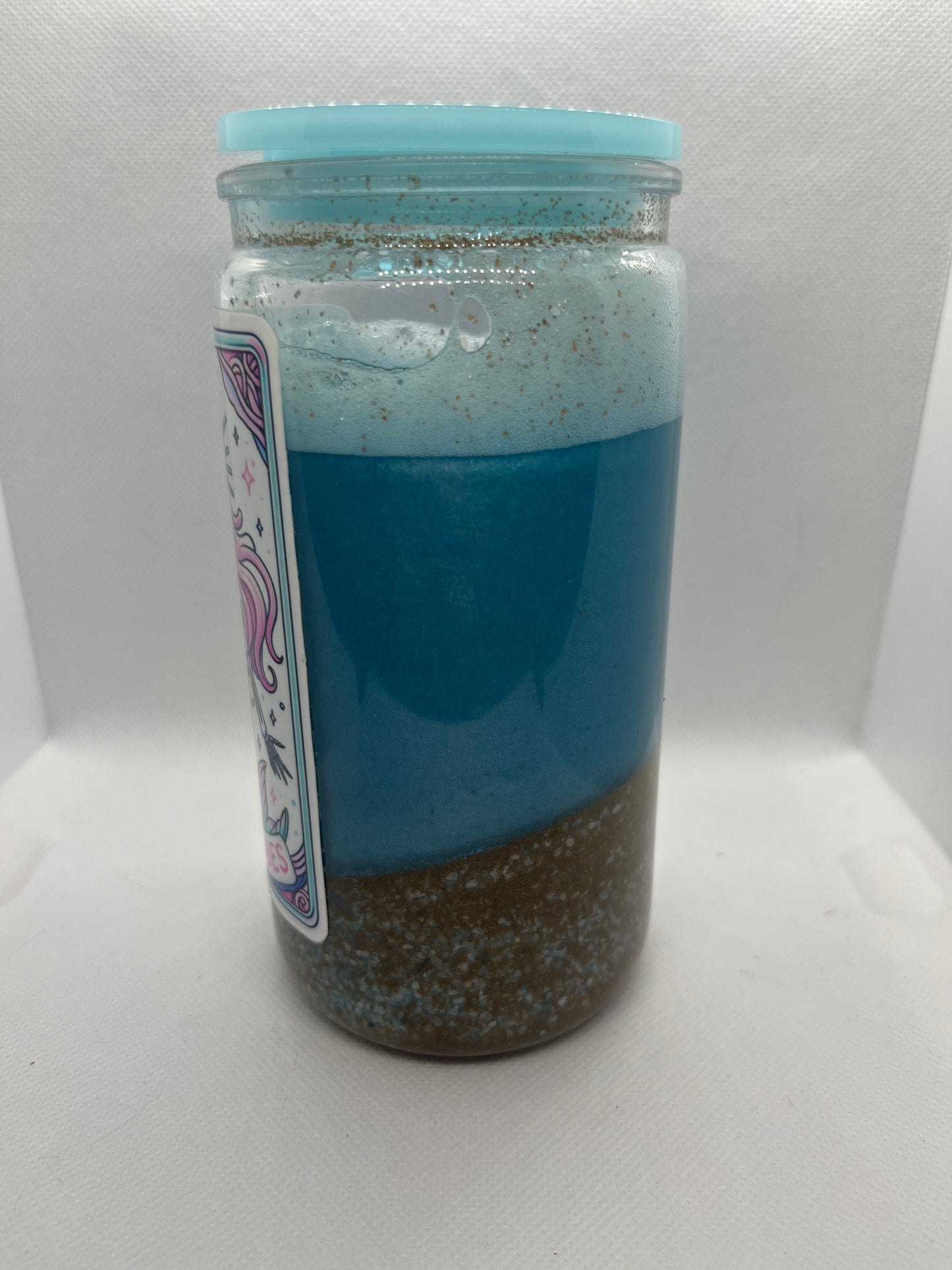 Mermaid Vibes Snow Globe Tumbler – 16 oz